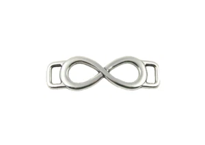 2 Zamak Verbinder-"infinity"- versilbert- 5 mm-Schmuck herstellen EU-Ware - Picture 1 of 1