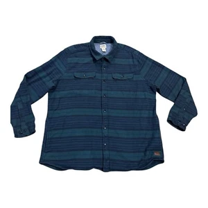 L.L. Bean Overshirt Slightly Fitted Men XXL Blue Green Plaid Heavy Shirt Jacket - Picture 1 of 10