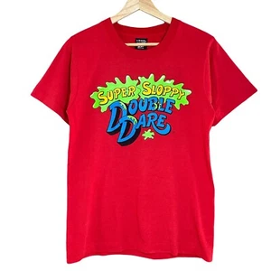 Vintage 90s Nickelodeon Shirt Herren Small Super Sloppy Double Dare Game Show Tee - Bild 1 von 7