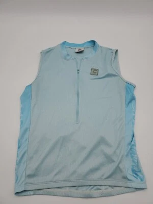 Camiseta Cannondale Mujer Grande Azul De Colección EE. UU. Bicicleta Cremallera y Logo... #16279 Foto 1 de 4