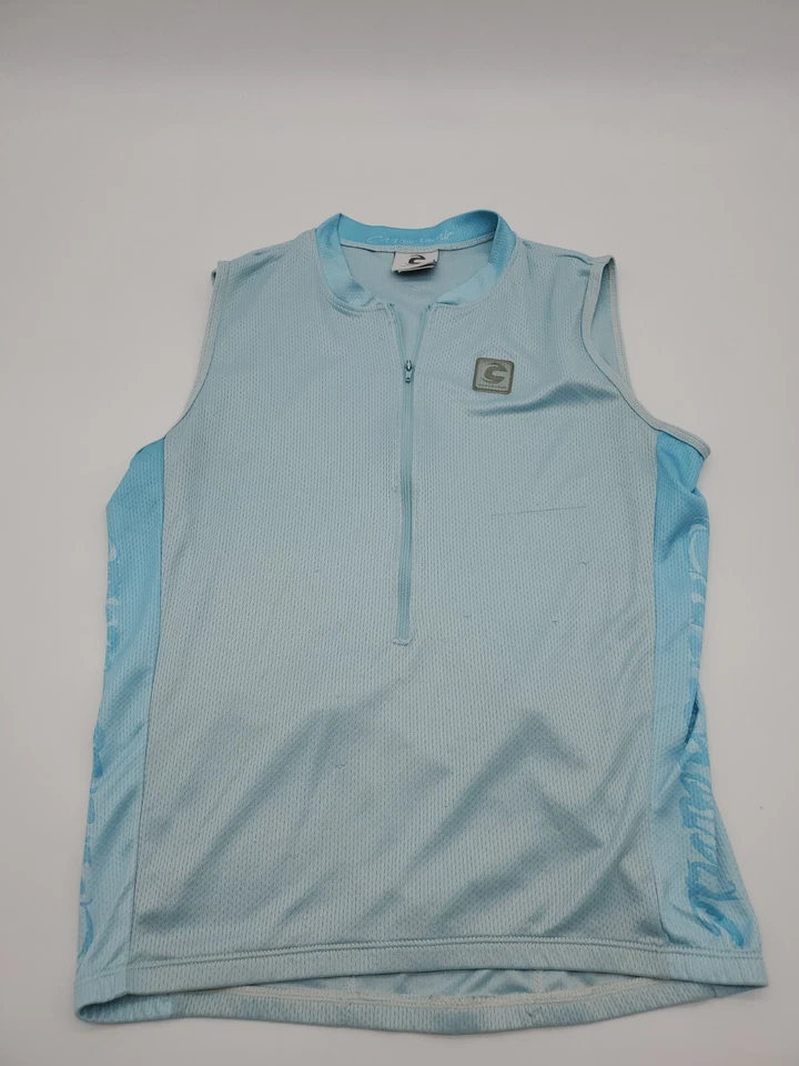 Cannondale Jersey Women Large Blue Vintage USA Bike Zipper & Logo …#16279 - Image 1 of 4