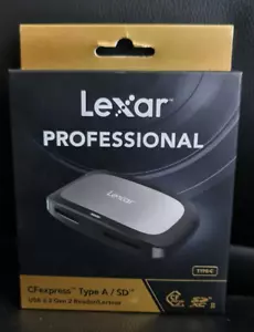 New Lexar Pro CF Express TYPE A & SD Card Reader USB 3.2 Gen 2 - NIB - UNUSED - Picture 1 of 5