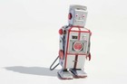 * Blechspielzeug  Kleiner  ROBOTER "Lightning" 9,5 cm   °°Tin Toy°°
