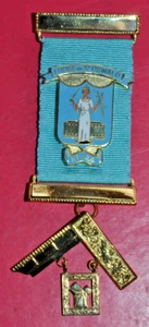 Freimaurer Past Master's Juwel Loge of St Oswald No 1124 WM PM - Bild 1 von 2