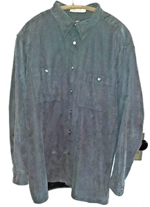 Mens Large Lord & Taylor Casual Classics Soft Charcoal Black Long Slv Shirt - Picture 1 of 9