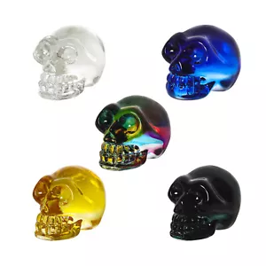 2 Zoll Kristall Schädel Kopf Figuren Sammlerstück Heilglas Totenkopf Ornament Geschenk - Bild 1 von 10