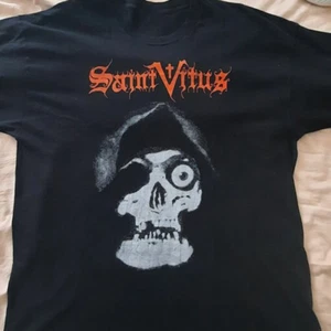T-shirt vintage Saint Vitus band nera unisex tutte le taglie S-5XL 3F261 - Foto 1 di 4