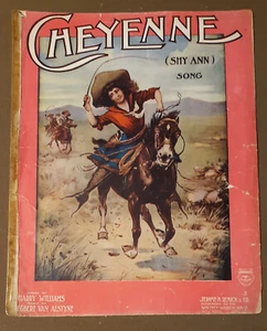 1906 Cheyenne (Shy Ann) Song Vintage Klavier Noten von Harry Williams - Bild 1 von 3