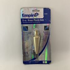 Empire 8-Oz Solid Brass Plumb Bob with Extra Hardened Steel Tip 908BR