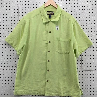 Camisa Havana Jacks Rayón Botón Verde Hawaiana Para Hombre Grande 25.5x33 Foto 1 de 4