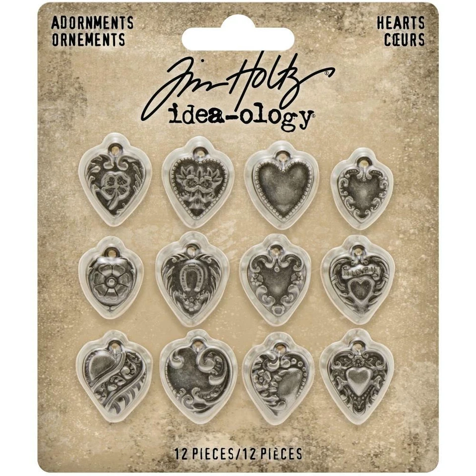 TH - Idea-Ology Metal Adornments 12/Pkg - Hearts - image 1 of 2