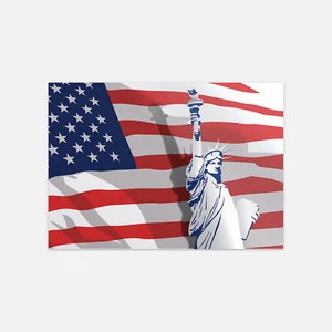 Bandera de Estados Unidos Estatua de la Libertad 4 de julio Día de la Independencia Vinilo Calcomanía Adhesiva - Imagen 1 de 1