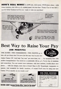 Pubblicità Aerei Cessna 170 1949 14/12/2024a - Foto 1 di 1