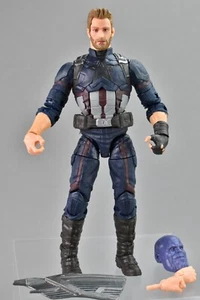Marvel Legends Avengers Infinity War CAPTAIN AMERICA Thanos BAF HEAD Complete - Picture 1 of 3