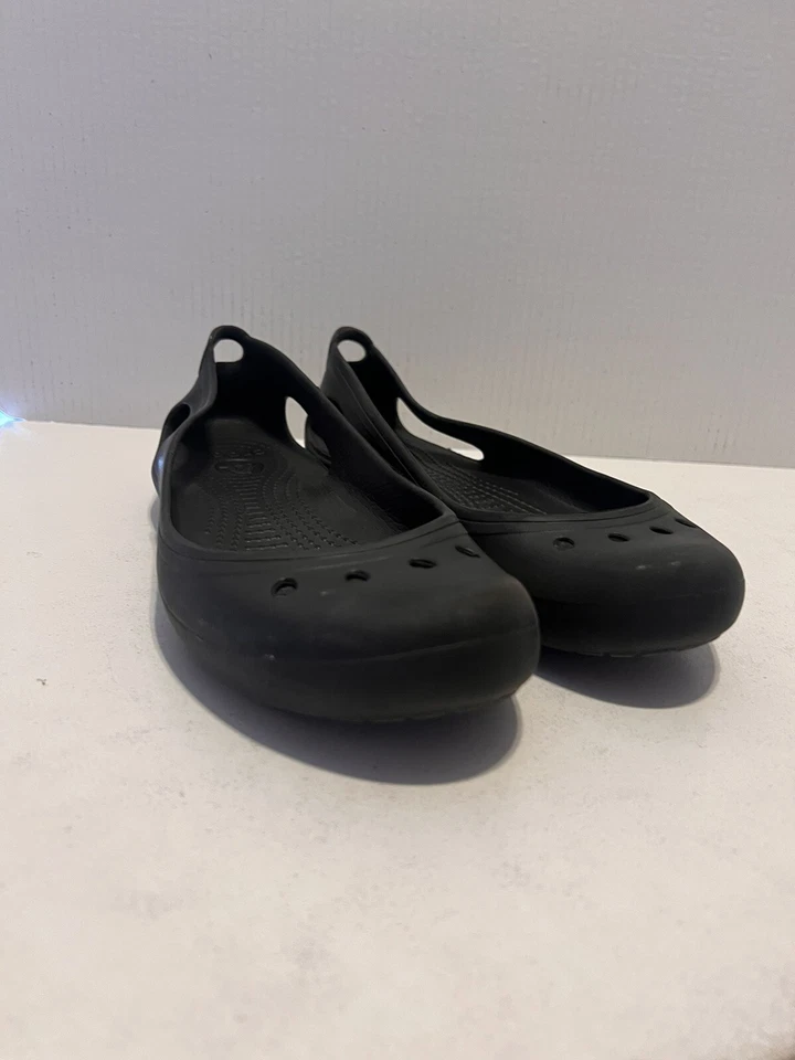 CROCS Women’s Size 9 Shoes Flats Slip On Kadee Mary Jane Round Toe Black Water - Image 1 of 4