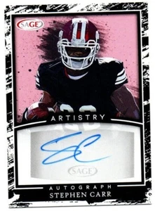 2022 Sage Artistry Stephen Carr Auto Autograph Rookie RC - Picture 1 of 2