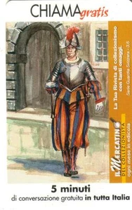 CHIAMAGRATIS - GUARDIA SVIZZERA3/6 - OMAGGIO - VALIDITA' FINO AL 15/01/2001 - Foto 1 di 1
