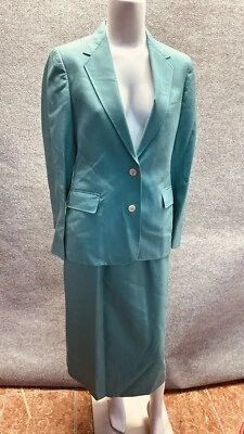 Vintage Cricketeer Tailored Woman 8 Green Suit 2 piece Blazer Skirt Nordstrom - Image 1 of 4