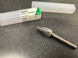Widia 1/2 Zoll x 1 Zoll x 1/4 Zoll Schaft Hartmetall Doppelschnitt Hartmetall Frässtift Schneideisen Schleifer USA - Bild 1 von 1