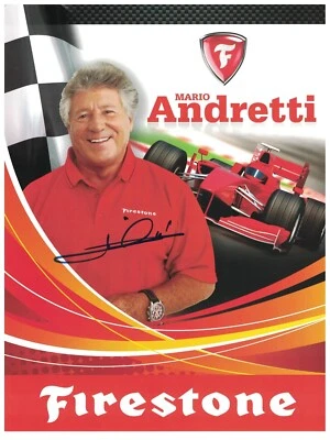 Foto autografiada firmada por Mario Andretti 8 1/2 x 11 piloto de carreras NASCAR Foto 1 de 2