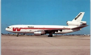 Avión Western Airlines McDONNEL DOUGLAS DC-10-10 - Postal - Imagen 1 de 2