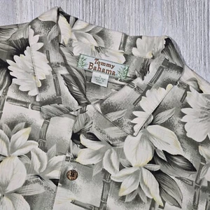 Men's Tommy Bahama Silk Floral Tropical Hawaiian Bamboo Short Sleeve Shirt - L - Picture 1 of 5