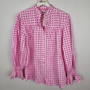 Sal + Lou Shirt Size S/M Pink Gingham NWT - Picture 1 of 5