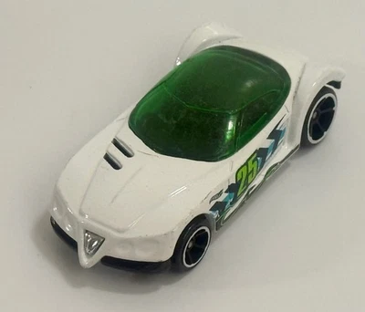 2013 Hot Wheels Mattel Golden Arrow White W/ Green Roof #25. Diecast - Image 1 of 4