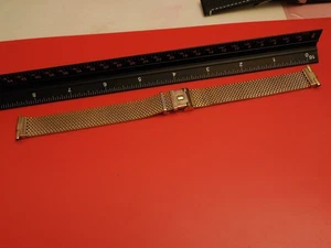 ANTIKES 19/18 MM JB CHAMPION KOMFIT 1/20 10k GOLD GEFÜLLT VERSTELLBAR GEWEBTES BAND - Bild 1 von 8