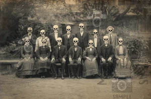 Vintage 20er Jahre Foto GRUSELIGE HALLOWEEN GESPENST GEISTER 351 ultra rare - Bild 1 von 2