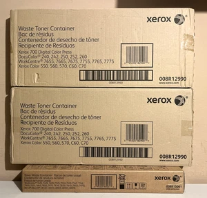 3 Xerox (1) 008R13061 & (2) 008R12990 Waste Cartridges, Black - Picture 1 of 8