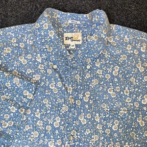 Reyn Spooner blau Blumenmuster Kurzarm Button Down Baumwolle Hemd Herren 3XL - Bild 1 von 6