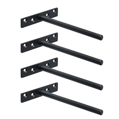 4x Floating Shelf Bracket 5.9 Inch Solid Steel Hidden Blind Support for Shelves - image 1 of 4
