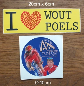 2 Alter Sticker Aufkleber Wout Poels - Maxime Monfort Radsport Radrennen - Picture 1 of 1