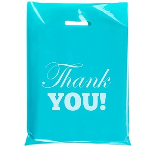50Pcs Thank You Shopping Bags for Small Business, Plastic Merchandise Bags wi... - Picture 1 of 7