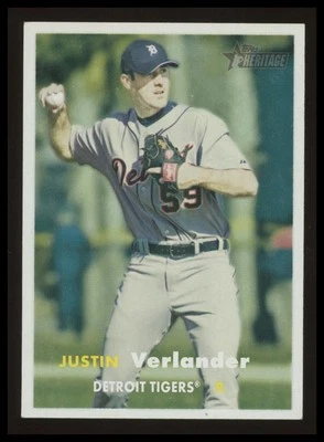 2006 Topps Heritage #461 Justin Verlander Rookie RC - Image 1 of 2
