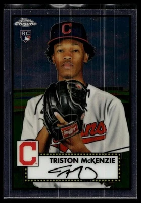 2021 Topps Chrome Platinum Anniversary #8 Triston McKenzie RC - Image 1 of 2
