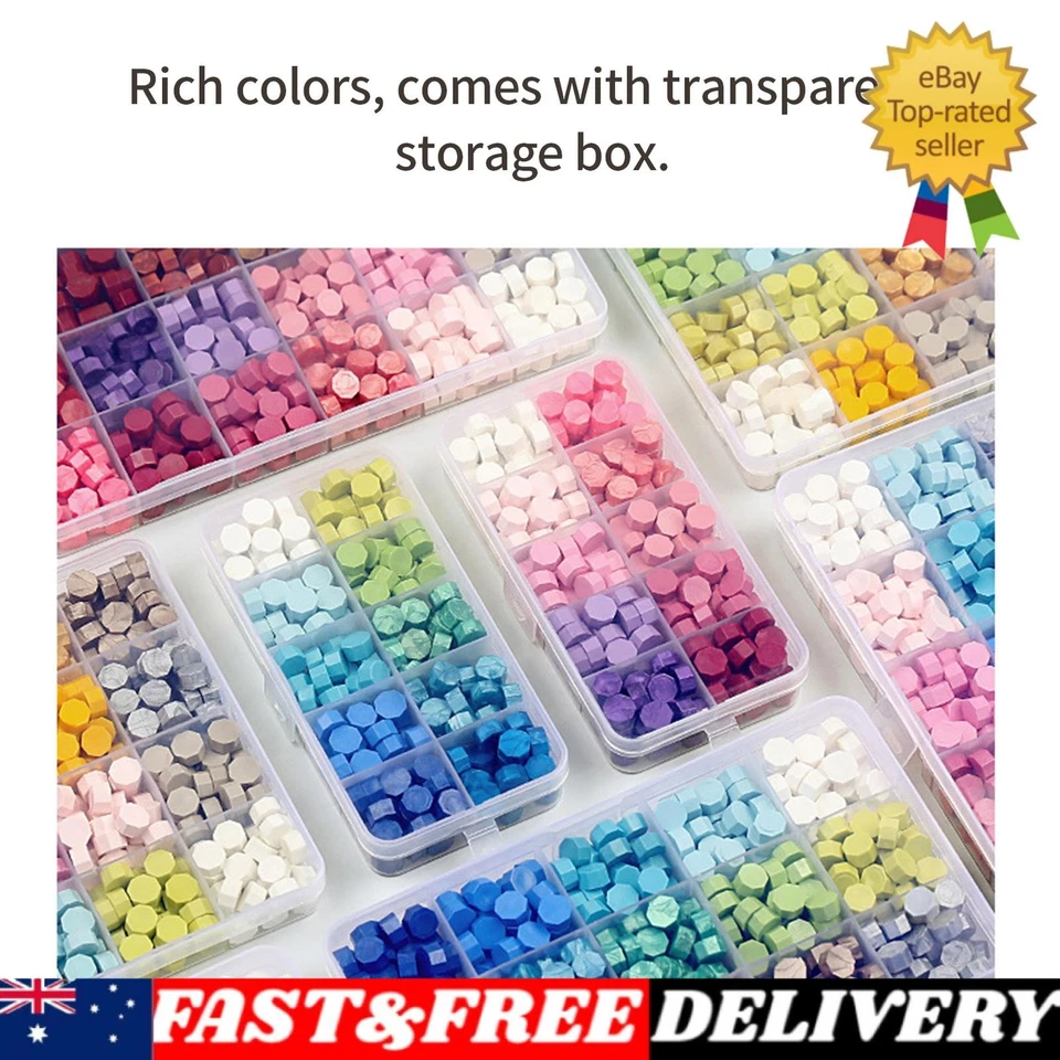 Sealing Wax Beads 200pcs Colourful Wax Seal Beads for Stamp Cards & Envelopes - Imagem 1 de 4
