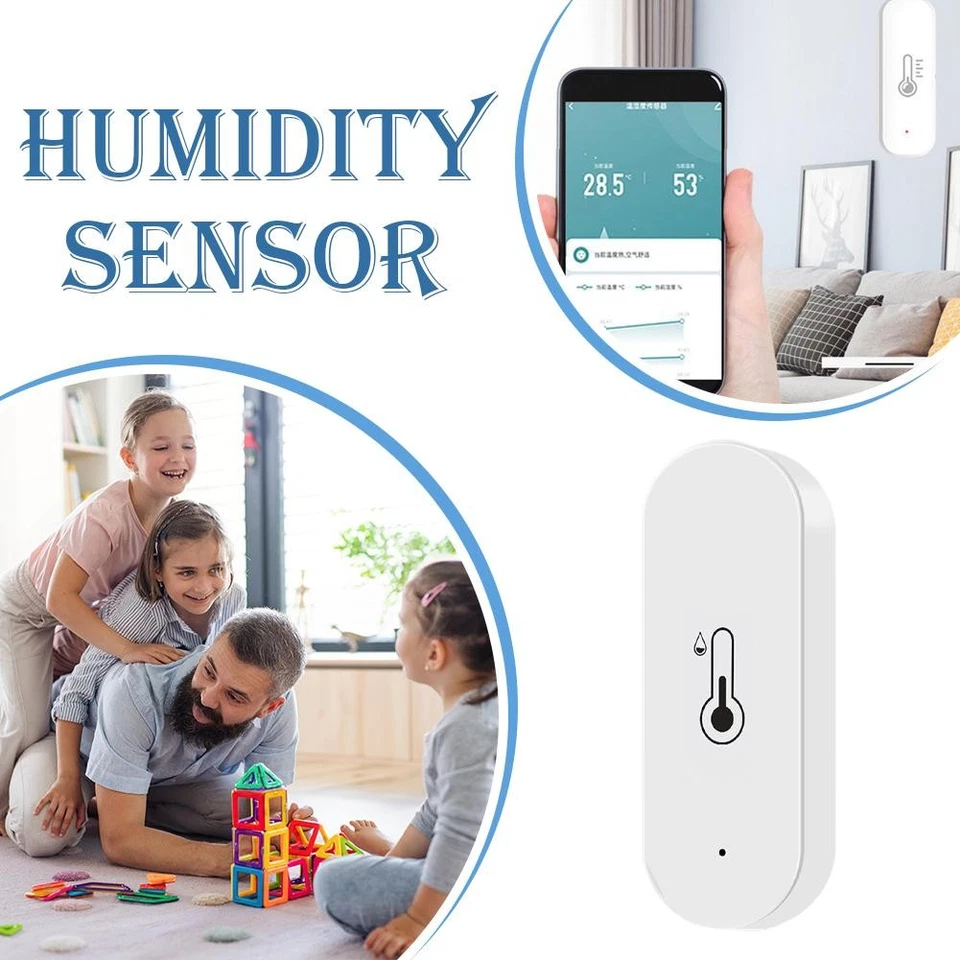Coyzlife/WiFi Temperature Humidity Sensor Thermometer Hygrometer Smart Hom T1K2 - Image 1 of 4