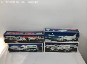 Vintage Hess 14" Truck Lot Of 4 18 Wheeler Fire Truck Space Shuttle And Truck - Picture 1 of 5