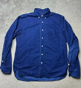 BEAMS PLUS + Japan Long Sleeve Button Down Flax Shirt SZ M Minimalistic Natural - Picture 1 of 9