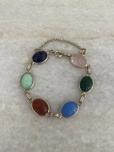 Beautiful Vintage Scarab Bracelet - Picture 1 of 4