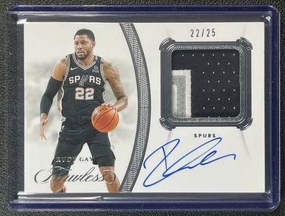 RUDY GAY 2019-20 PANINI FLAWLESS #PA-RGY GAME-USED PATCH AUTO JSY# 22/25 SPURS - Image 1 of 2
