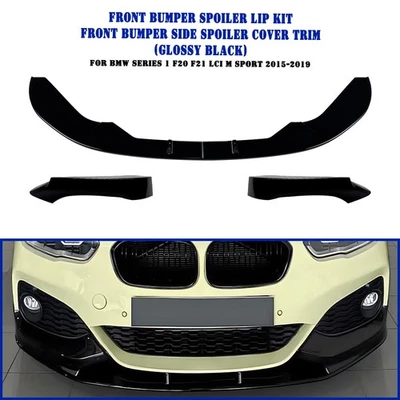 Автомобильный передний бампер спойлер кромка боковая отделка для BMW F20 F21 LCI M Sport 2015-2016 черный - Изображение 1 из 4