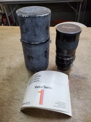 Vivitar Series 1 90mm 1:2.5 VMC "Bokina" Lens with 1:1 Macro Adapter, M/SR Mount - Image 1 of 4