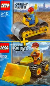 LEGO CITY / Construction #30003, #5627 - Road Roller + Mini-Dozer - 100% NEW