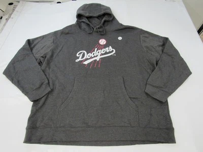Nueva sudadera con capucha gris oscuro jaspeada de los Dodgers de Los Ángeles para hombre tallas S-3XL Foto 1 de 3