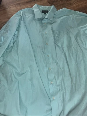 Camisa de vestir para hombre 4XLT 20-20 1/2 35/36 verde azulado claro Foto 1 de 3
