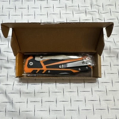 Navaja de bolsillo Elk Ridge Master Cutlery naranja y negra Foto 1 de 4