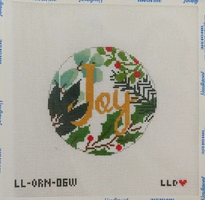 HANDPAINTED NEEDLEPOINT  - Joy Round by Laura Love (77) - Picture 1 of 1